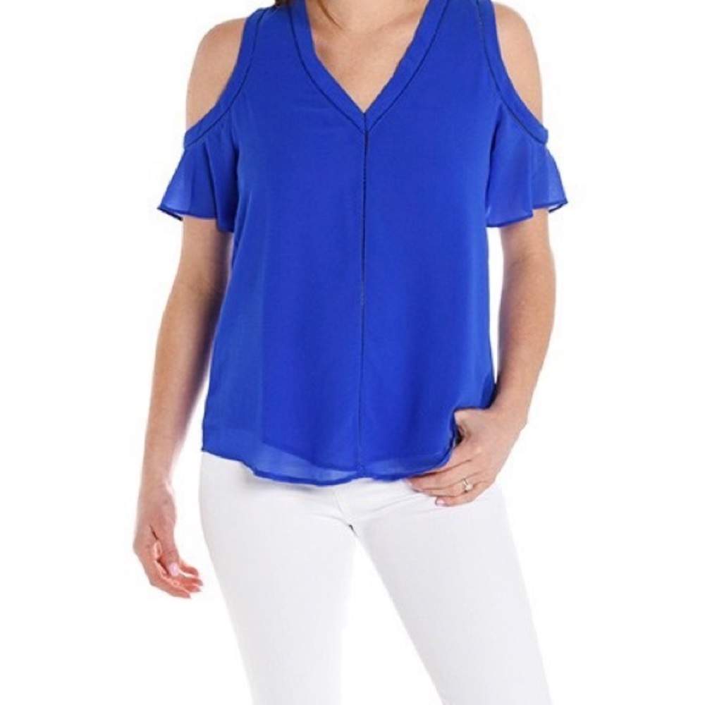 SALE! - Naked Zebra Cold Shoulder Blouse Small